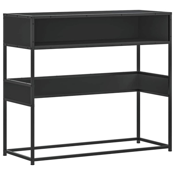 Mesa consola de madera contrachapada negro 90x35x80 cm M 2