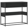 Mesa consola 90x35x80 cm derivados de madeira preto 2