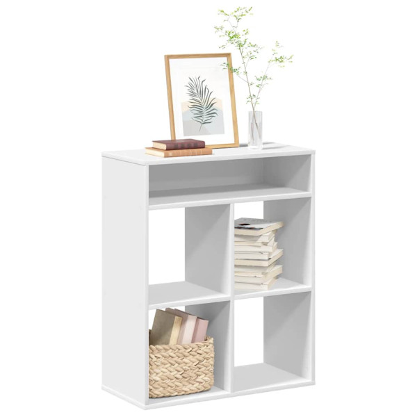 Estantería librería madera contrachapada blanco 66x31x80 cm D
