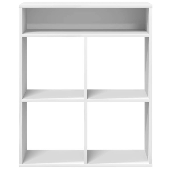 Estantería librería madera contrachapada blanco 66x31x80 cm M 4