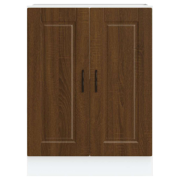 Mueble bajo de cocina porto roble marrón madera reconstituida M 4