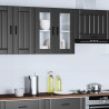 Armario de pared para cocina con puerta de cristal Porto negro 3