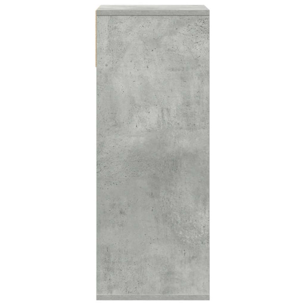 Estantería madera contrachapada gris hormigón 34x31x80 cm M 5