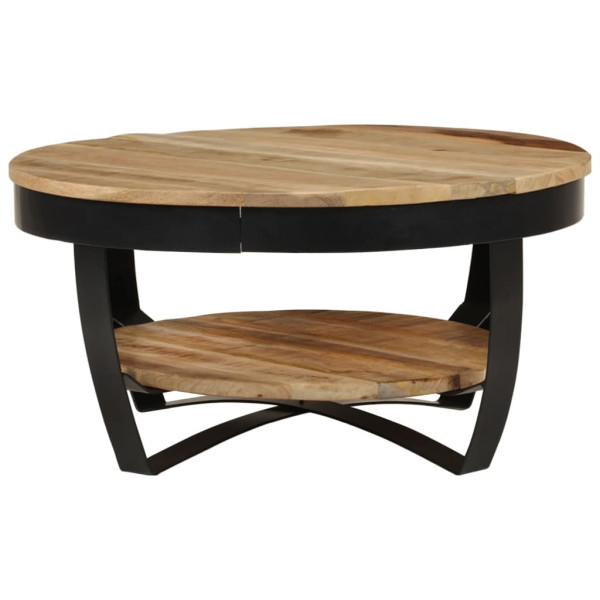 Mesa de centro de madera maciza áspera de mango 65x32 cm M 3