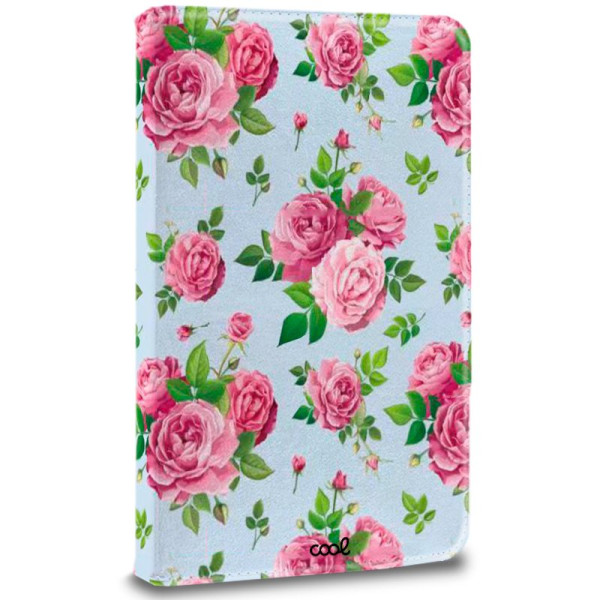 Funda COOL Ebook / Tablet Universal 9.7 - 11 pulg Polipiel Rosas (Panorámica) M 4