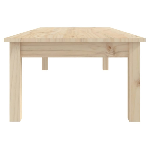 Mesa de centro de madera maciza de pino 110x50x30 cm M 4