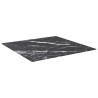 Tablero mesa diseño mármol vidrio templado negro 80x80 cm 6 mm 2