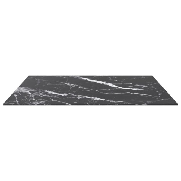 Tablero mesa diseño mármol vidrio templado negro 80x80 cm 6 mm M 3