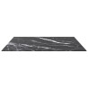 Tablero mesa diseño mármol vidrio templado negro 80x80 cm 6 mm 3