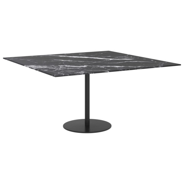 Tablero mesa diseño mármol vidrio templado negro 80x80 cm 6 mm M 4
