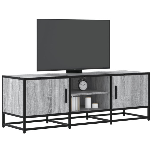 Mueble TV madera ingeniería y metal gris Sonoma 120x35x41 cm D
