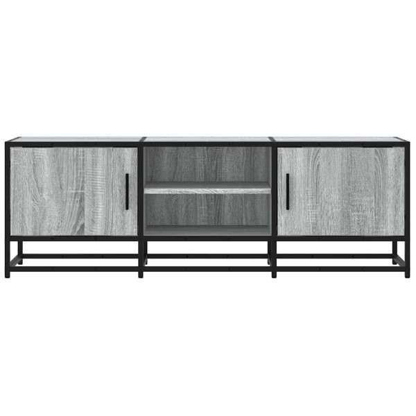 Mueble TV madera ingeniería y metal gris Sonoma 120x35x41 cm M 4