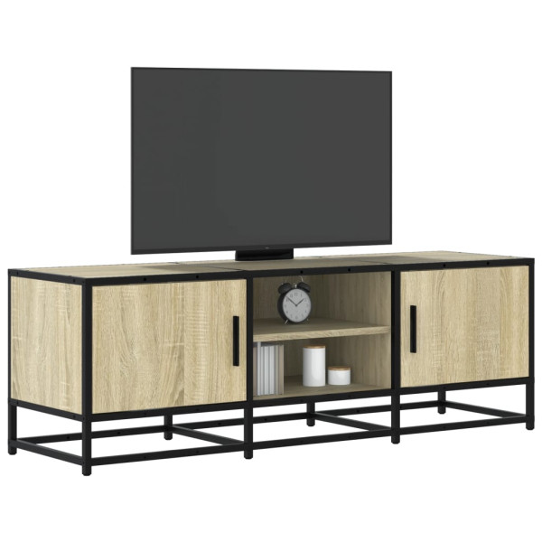 Mueble TV metal y madera ingeniería roble Sonoma 120x35x41 cm D