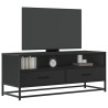 Mueble de TV madera de ingeniería y metal negro 100x34.5x40 cm 1