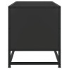 Mueble de TV madera de ingeniería y metal negro 100x34.5x40 cm 5