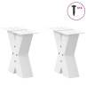 Patas de mesa de centro forma X 2uds acero blanco 30x(30-31) cm 3