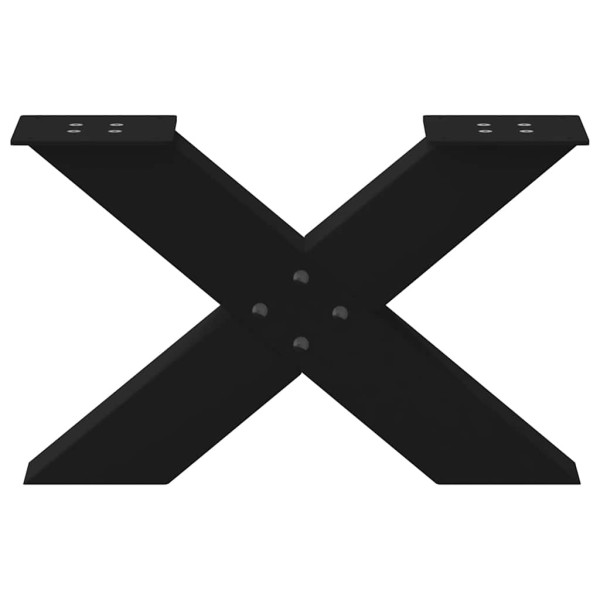 Patas de mesa de centro forma X 2uds acero negro 50x(30-31) cm M 5