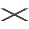 Pés para mesa de centro em formato de X. 2 peças. antracite. 70x(30-31) cm. aço 5