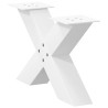 Patas de mesa de centro forma X 2uds acero blanco 60x(30-31) cm 4