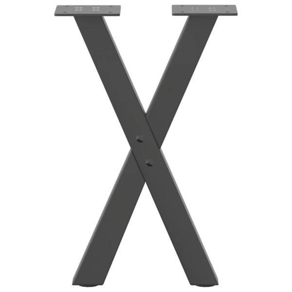 Pés para mesa de centro em formato de X. 2 peças. antracite. 28x(42-43) cm. aço M 5