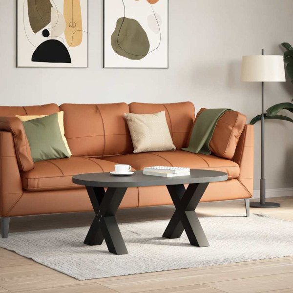 Pés para mesa de centro em formato de X. 2 peças. preto. 60x (42-43) cm. aço M 2