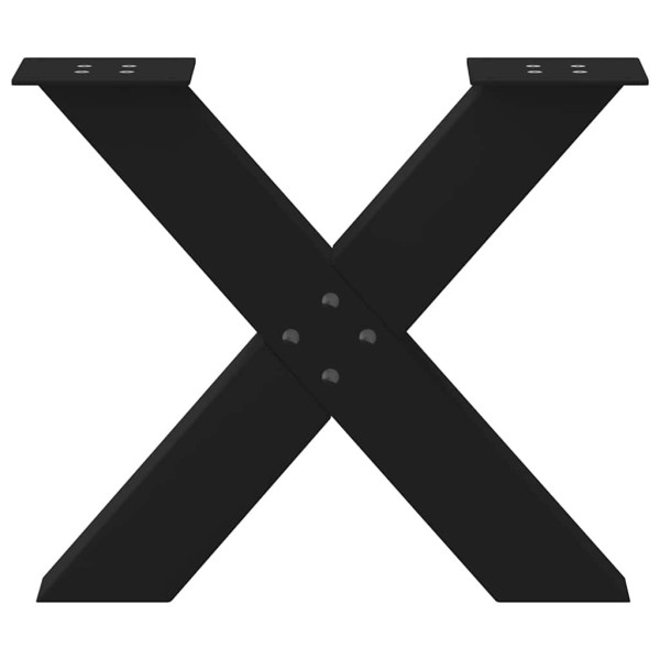 Pés para mesa de centro em formato de X. 2 peças. preto. 60x (42-43) cm. aço M 5