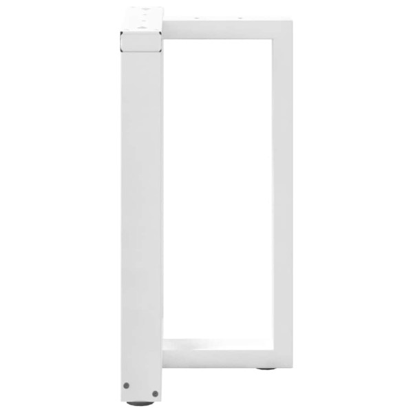 Pés para mesa de jantar em forma de T. 2 peças. branco. 50x35x(72-73) cm. aço M 5