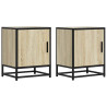 Mesitas noche 2uds madera ingeniería roble sonoma 40x31x50cm 2