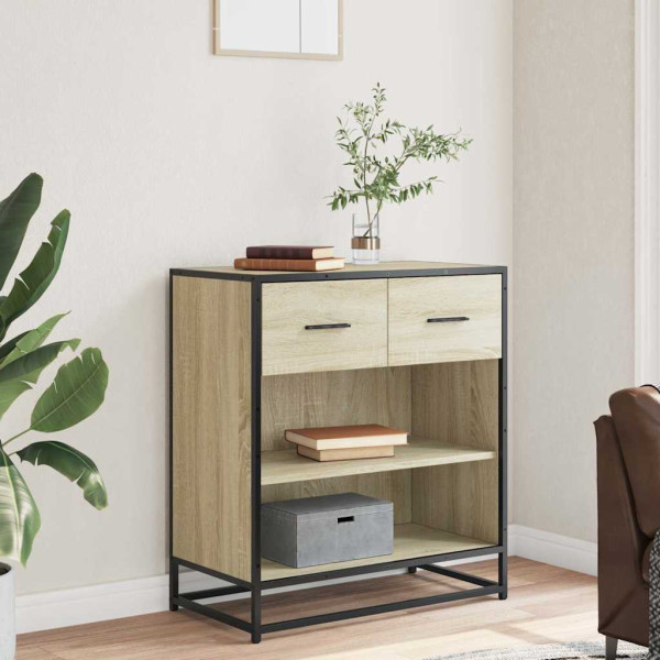 Aparador madera ingeniería roble Sonoma 68x35x76 cm M 3