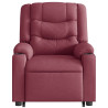 Sillón de masaje eléctrico reclinable elevable tela rojo tinto 5