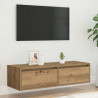 Mueble de TV con luces LED roble artisan 100X35.5x25 cm 4