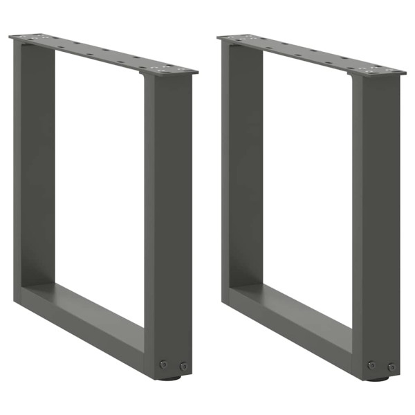 Patas para mesa de centro en forma de U 2 uds antracita acero D