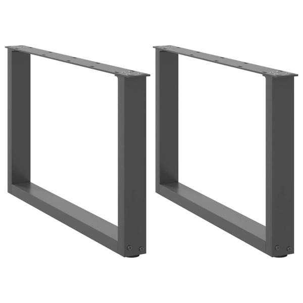 Patas para mesa de centro en forma de U 2 uds antracita acero D