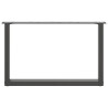 Pés para mesa de centro em forma de U. 2 peças. antracite. 70x (42-43) cm. aço 5