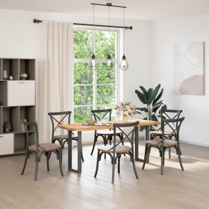 Pernas de mesa de centro em formato de U 2 peças aço antracite H