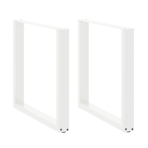Patas de mesa de centro forma U 2uds acero blanco 90x(72-73) cm D