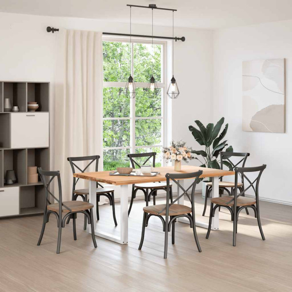 Tabela central pernas forma U 2uds aço branco 90x (72-73) cm M 2