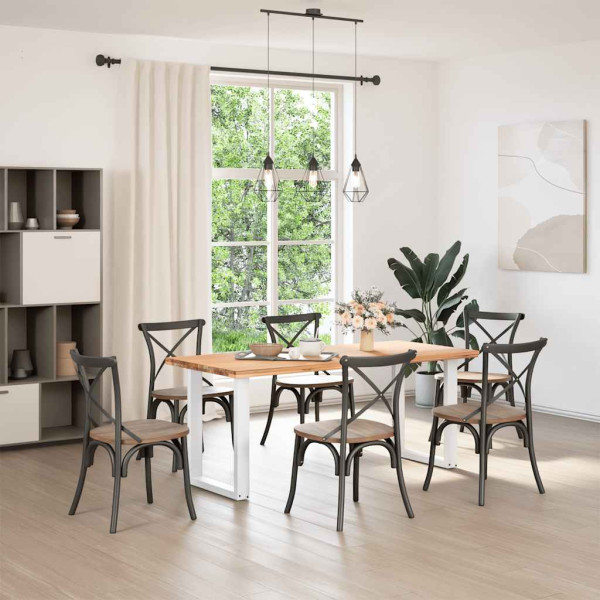 Patas de mesa de centro forma U 2uds acero blanco 70x(72-73) cm M 2