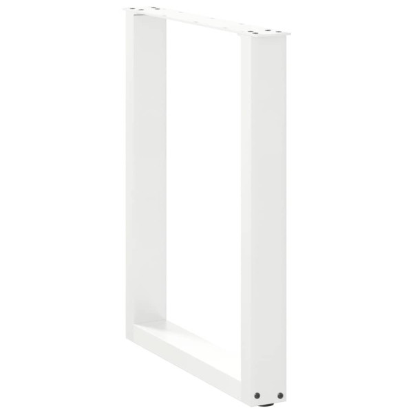 Pernas de mesa de centro em formato de U 2 peças aço branco 70x(72-73) cm M 4