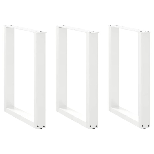 Patas para mesa centro forma U 3 uds blanco 70x(72-73) cm acero D