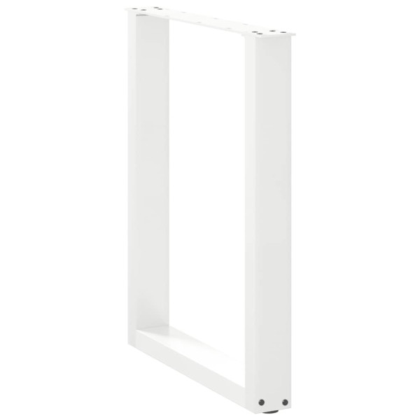 Patas para mesa centro forma U 3 uds blanco 70x(72-73) cm acero M 4