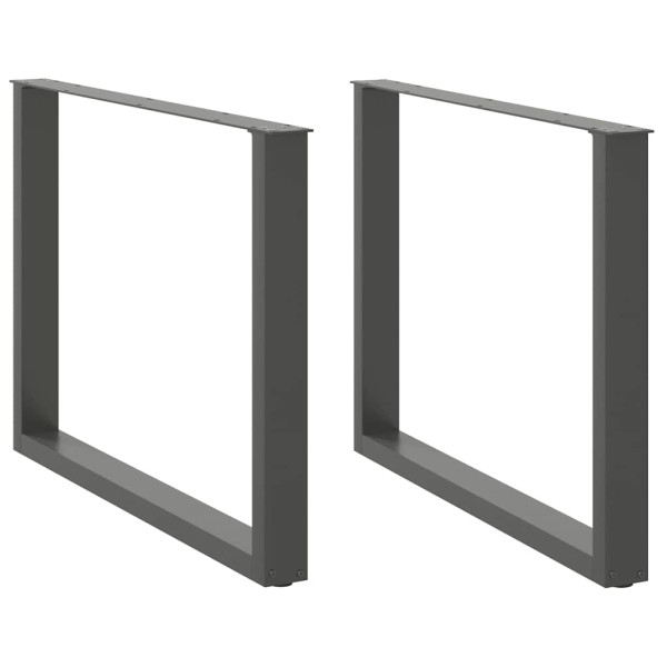 Patas mesa centro forma U 2uds antracita 100x(72-73)cm acero D