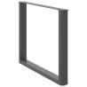 Pés para mesa de jantar em formato de U. 2 peças. antracite. 100x(72-73) cm. aço 4
