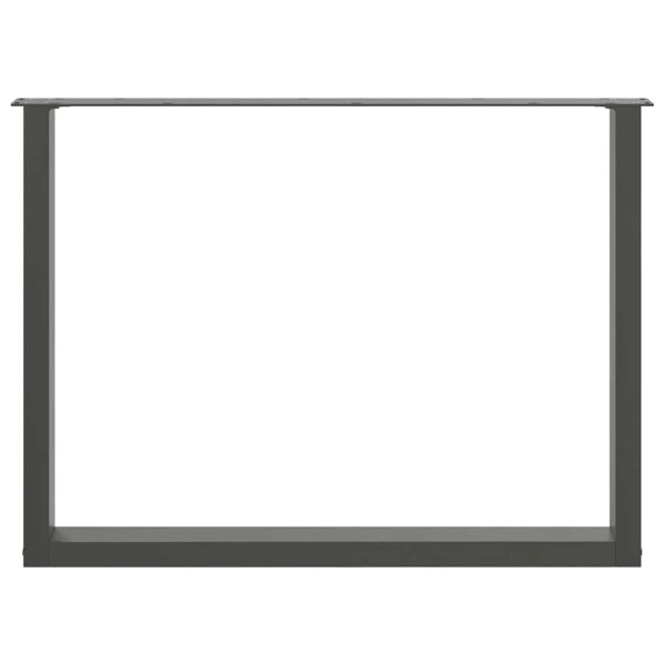 Patas mesa centro forma U 2uds antracita 100x(72-73)cm acero M 5