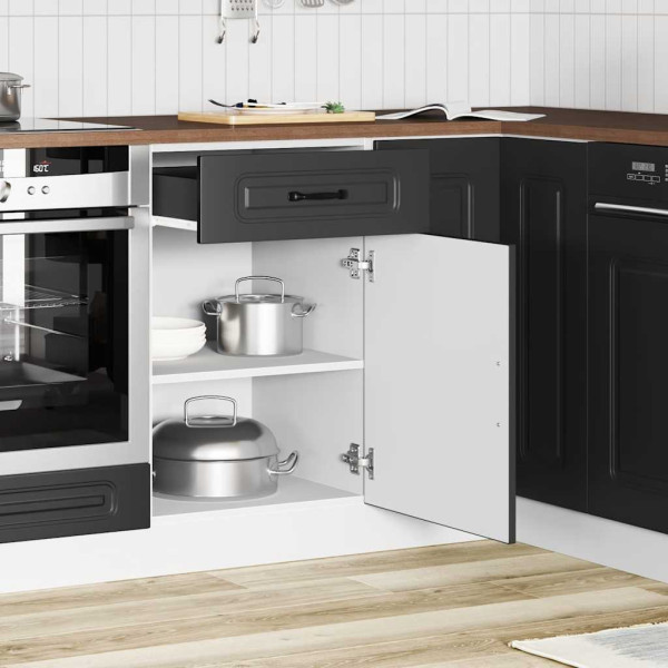 Mueble bajo de cocina Kalmar madera de ingeniería negra M 3