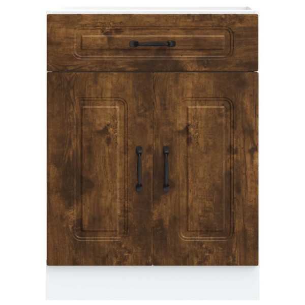 Mueble bajo de cocina Kalmar de madera ingeniería roble ahumado M 4