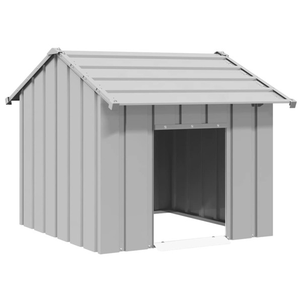 Caseta para perros con techo acero galvanizado 85x107x81 cm D