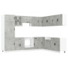 Mueble cocina Porto gris hormigón 14 pzas madera contrachapada 2