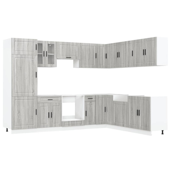 Mueble cocina Porto sonoma gris 14 pzas madera contrachapada M 2