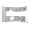 Mueble cocina Porto sonoma gris 14 pzas madera contrachapada 2